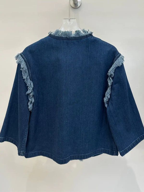 Louis Vuitton Louis Vuitton Fringe Denim Jacket for Women 0089 Size S / US 4 / IT 40 - 5 Thumbnail