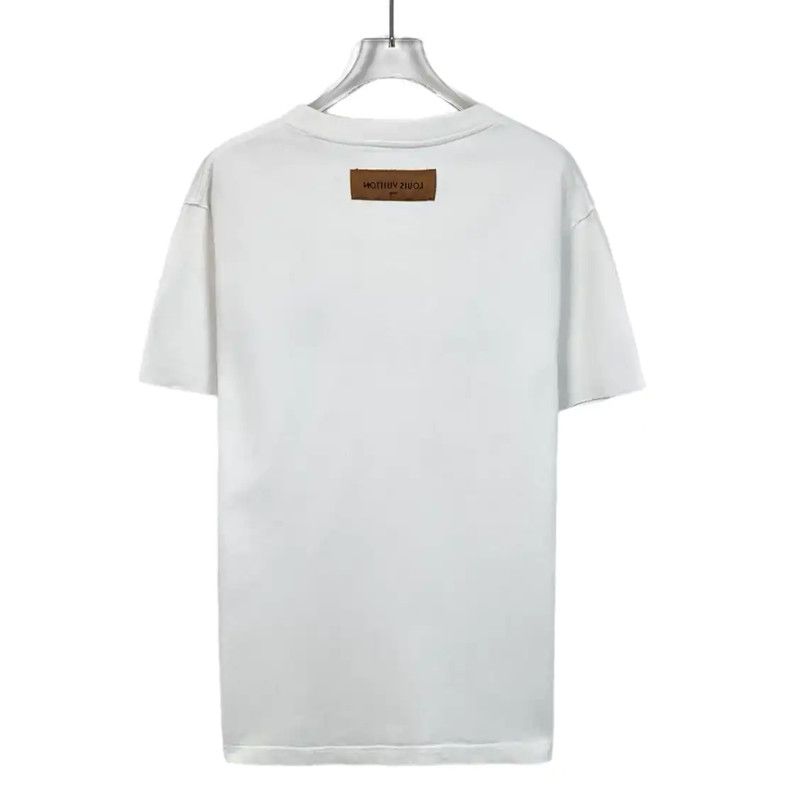 Louis Vuitton Louis Vuitton XXl White Cotton Women's T-Shirt 0089 Size XXL / US 16-18 / IT 52-54 - 2 Thumbnail