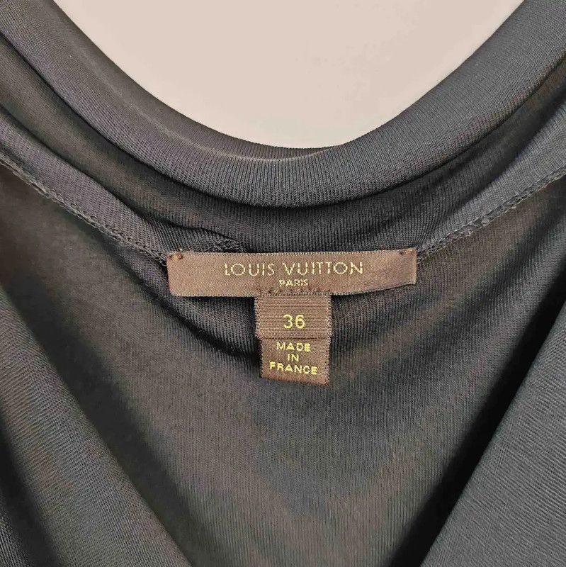 Louis Vuitton Louis Vuitton Black Draped Dress for Women 0089 Size S / US 4 / IT 40 - 3 Thumbnail