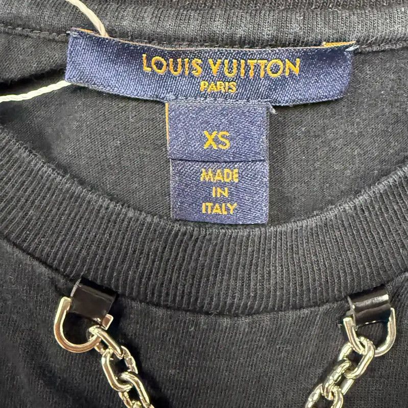 Louis Vuitton Louis Vuitton Black Cotton Women's T-Shirt 0089 Size XS / US 0-2 / IT 36-38 - 4 Thumbnail
