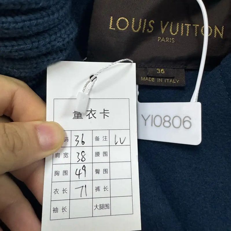 Louis Vuitton Louis Vuitton Blue Cotton Women's Coat 0089 Size ONE SIZE - 6 Thumbnail