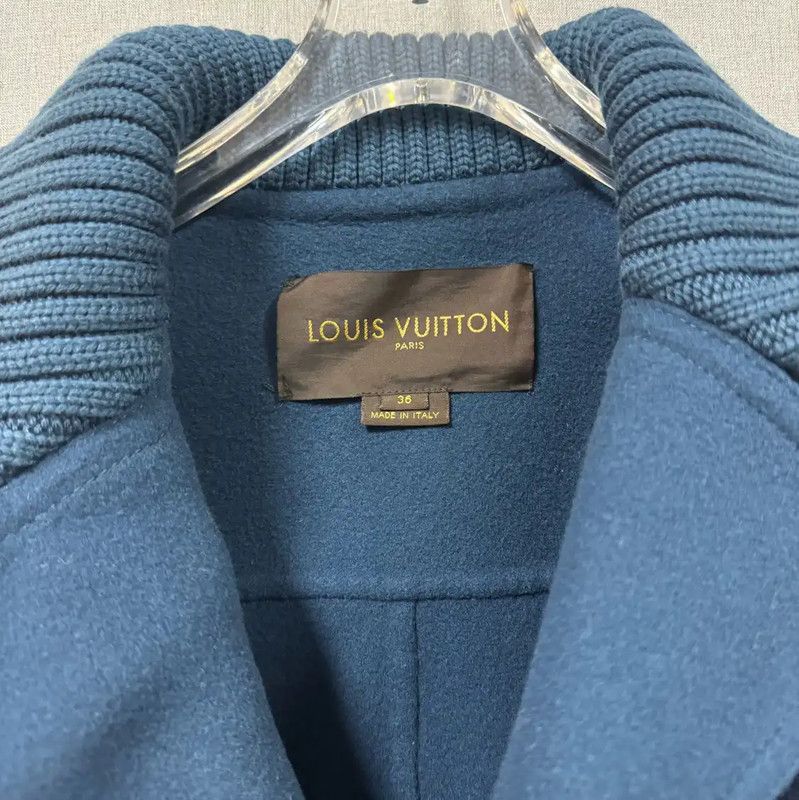 Louis Vuitton Louis Vuitton Blue Cotton Women's Coat 0089 Size ONE SIZE - 4 Thumbnail