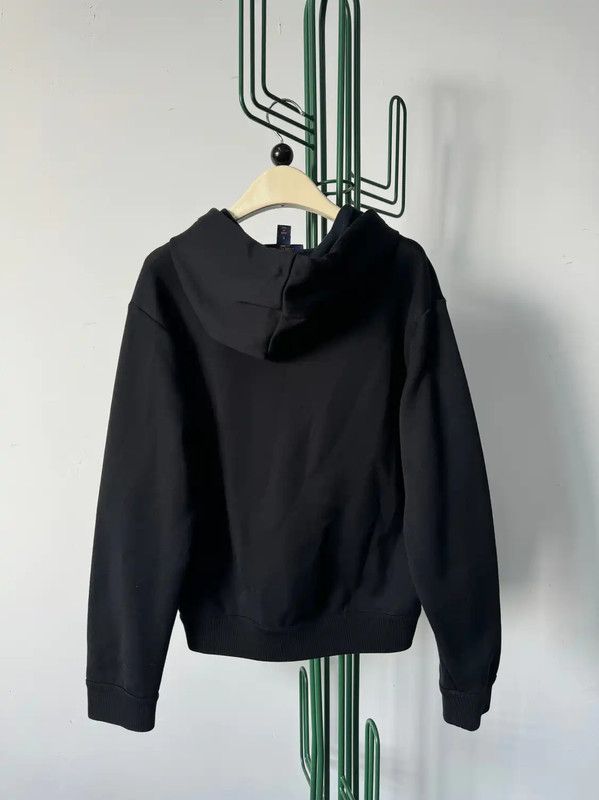 Louis Vuitton Louis Vuitton Black Cotton Logo Hoodie for Women 0089 Size S / US 4 / IT 40 - 2 Thumbnail