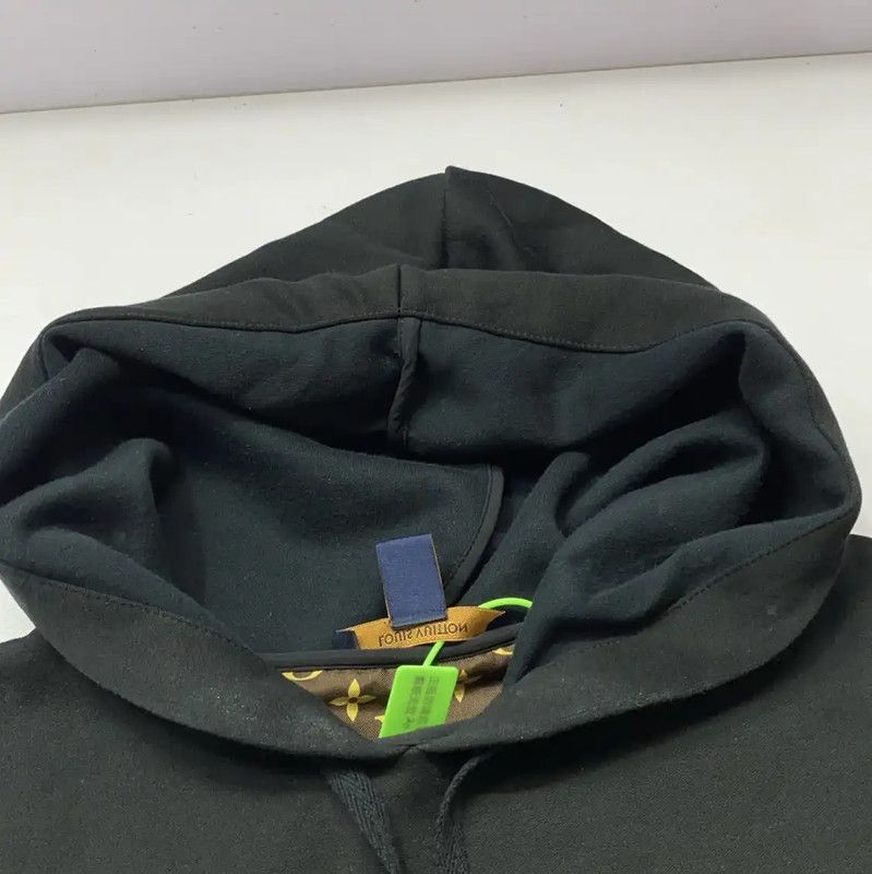 Louis Vuitton Louis Vuitton Black Cotton Logo Hoodie for Women 0089 Size S / US 4 / IT 40 - 5 Thumbnail