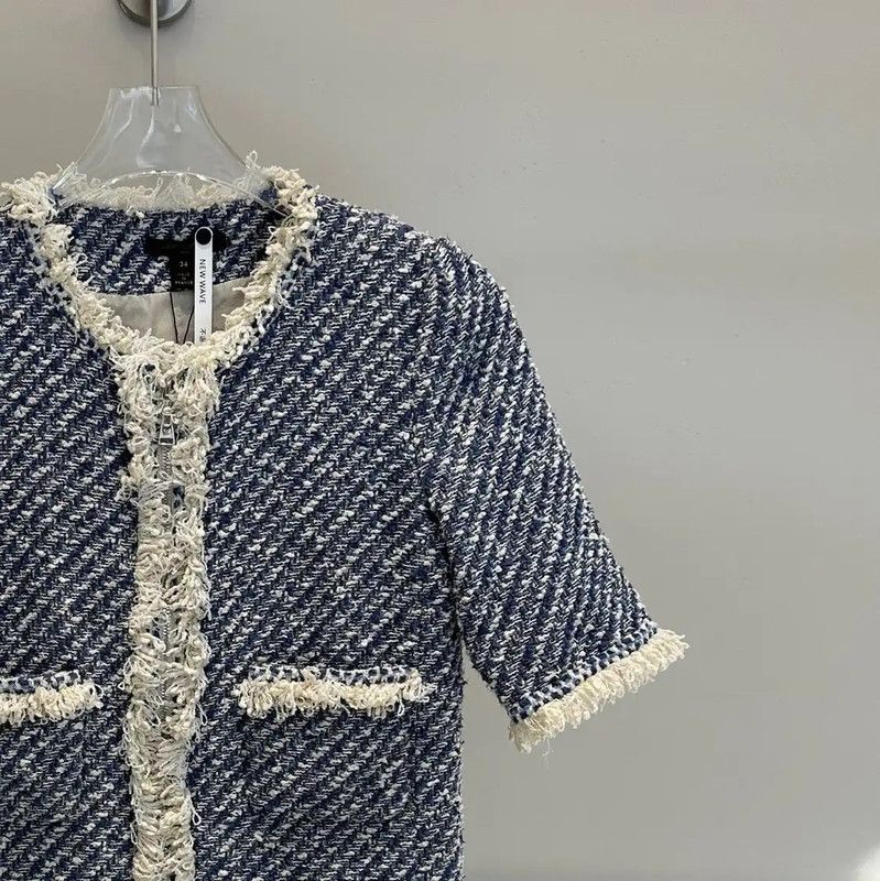 Louis Vuitton Louis Vuitton Blue Cotton Blend Long Coat 0089 Size XS / US 0-2 / IT 36-38 - 4 Thumbnail