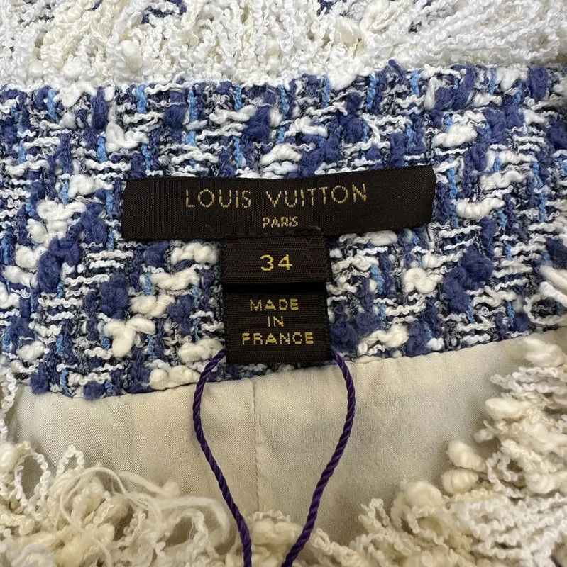 Louis Vuitton Louis Vuitton Blue Cotton Blend Long Coat 0089 Size XS / US 0-2 / IT 36-38 - 7 Thumbnail