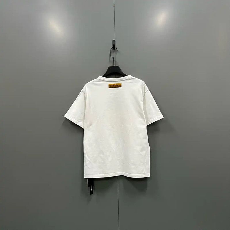 Louis Vuitton Louis Vuitton White Cotton Short Sleeve T-Shirt 0089 Size L / US 10 / IT 46 - 3 Thumbnail