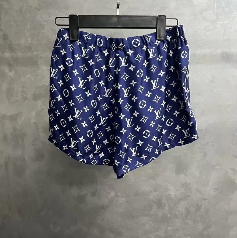 Louis Vuitton Louis Vuitton Blue Nylon Women's Shorts 0089 Size 22" - 4 Thumbnail