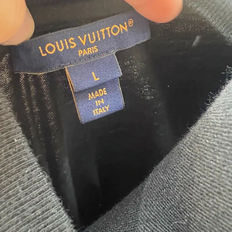 Louis Vuitton Louis Vuitton Black Cotton T-Shirt for Women 0089 Size L / US 10 / IT 46 - 4 Thumbnail