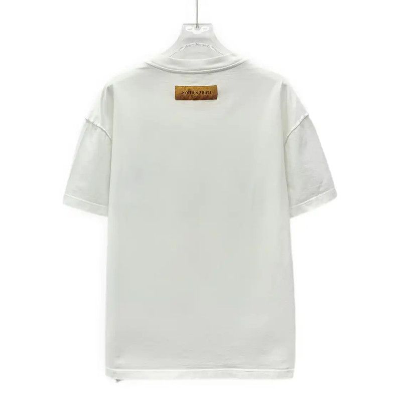 Louis Vuitton Louis Vuitton White Graphic Cotton T-Shirt 0089 Size M / US 6-8 / IT 42-44 - 2 Thumbnail