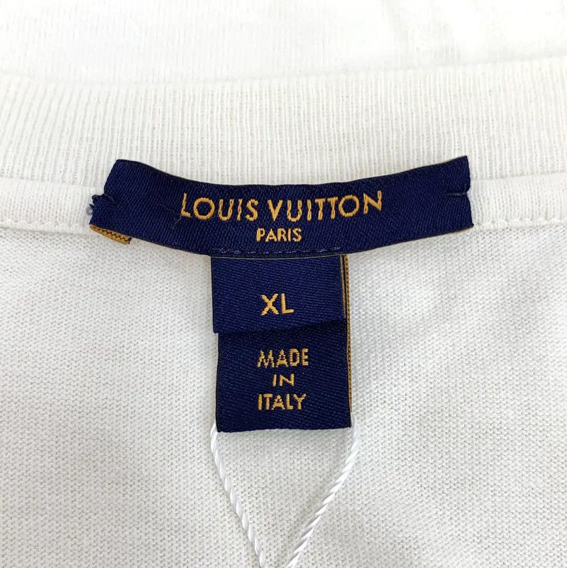 Louis Vuitton Louis Vuitton Women's XL White Cotton T-Shirt 0089 Size XL / US 12-14 / IT 48-50 - 5 Thumbnail