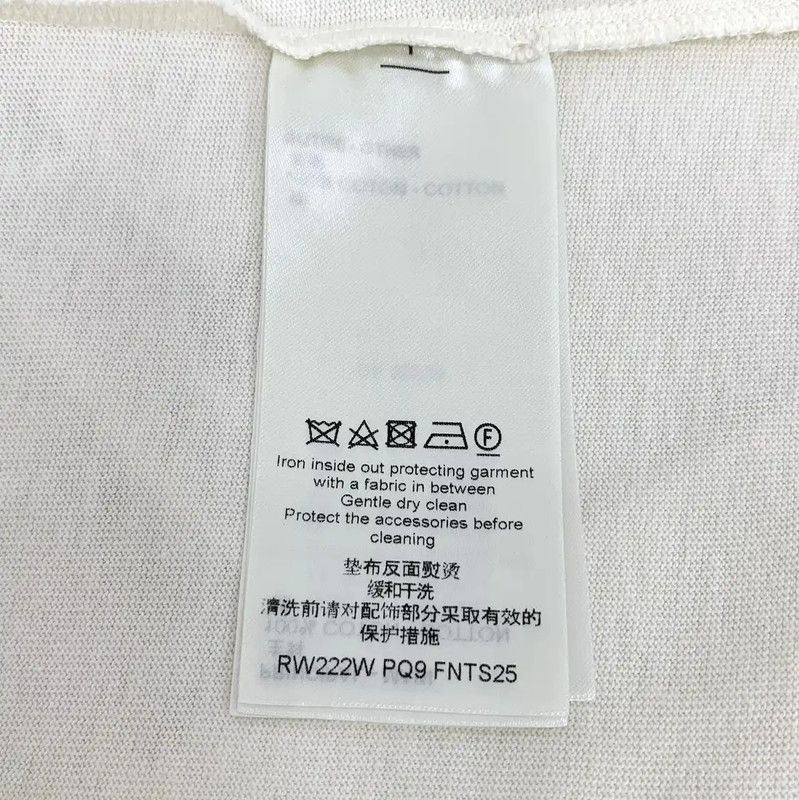 Louis Vuitton Louis Vuitton Women's XL White Cotton T-Shirt 0089 Size XL / US 12-14 / IT 48-50 - 6 Thumbnail