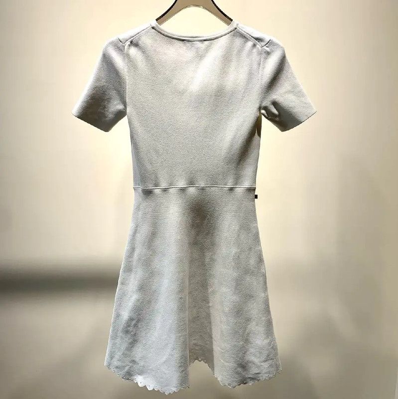 Louis Vuitton Louis Vuitton White Short-Sleeve Dress 0089 Size S / US 4 / IT 40 - 2 Thumbnail