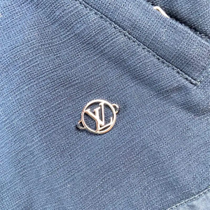 Louis Vuitton Louis Vuitton XL Blue Cotton Women's Jacket 0089 Size XL / US 12-14 / IT 48-50 - 3 Thumbnail