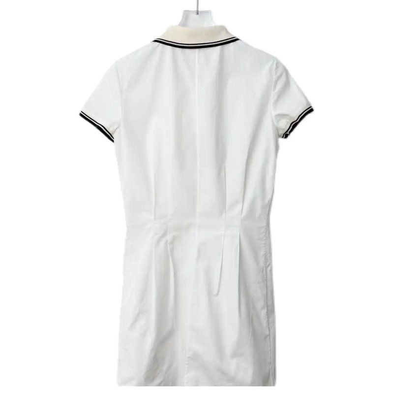 Louis Vuitton White Cotton Blend Dress for Women 0089