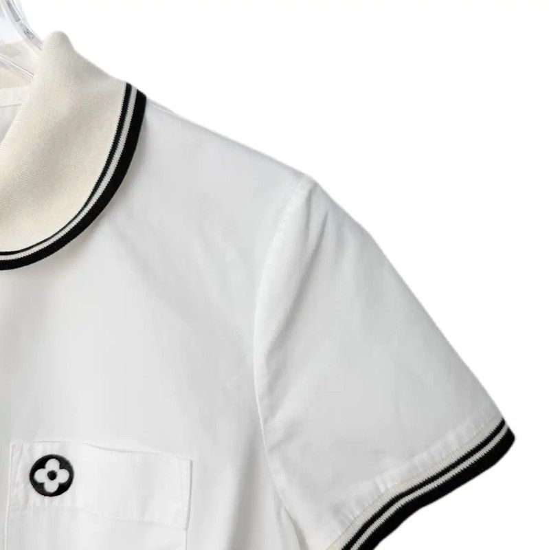 Louis Vuitton Louis Vuitton White Cotton Blend Dress for Women 0089 Size M / US 6-8 / IT 42-44 - 3 Thumbnail