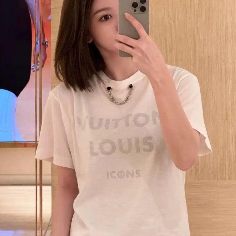 Louis Vuitton Louis Vuitton White Cotton Women's T-Shirt 0089 Size S / US 4 / IT 40 - 9 Thumbnail