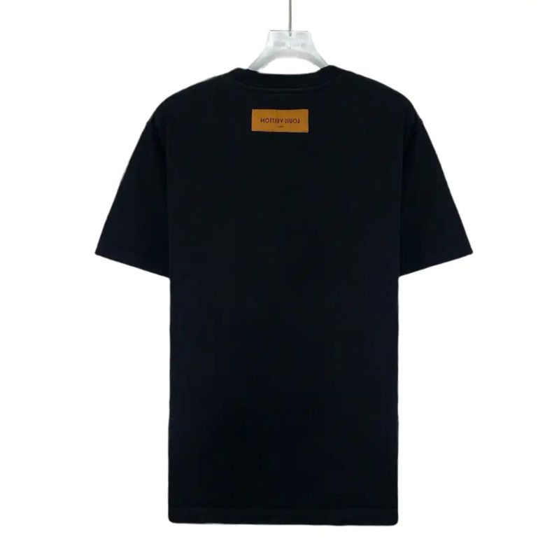 Louis Vuitton Louis Vuitton Black Cotton T-Shirt for Women 0089 Size M / US 6-8 / IT 42-44 - 2 Thumbnail