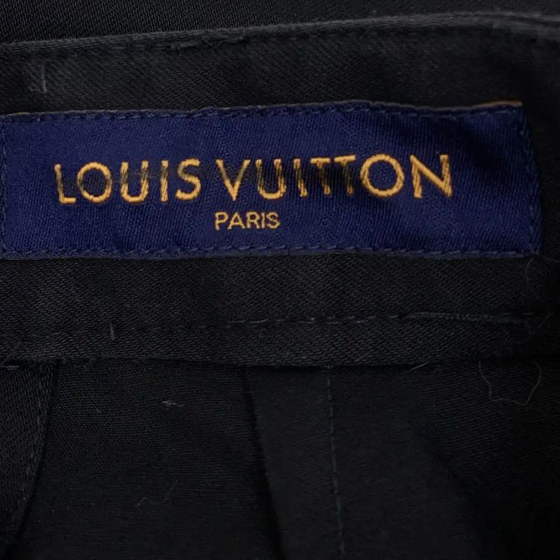 Louis Vuitton Louis Vuitton Black Cotton Casual Pants for Women 0089 Size 23" - 6 Thumbnail