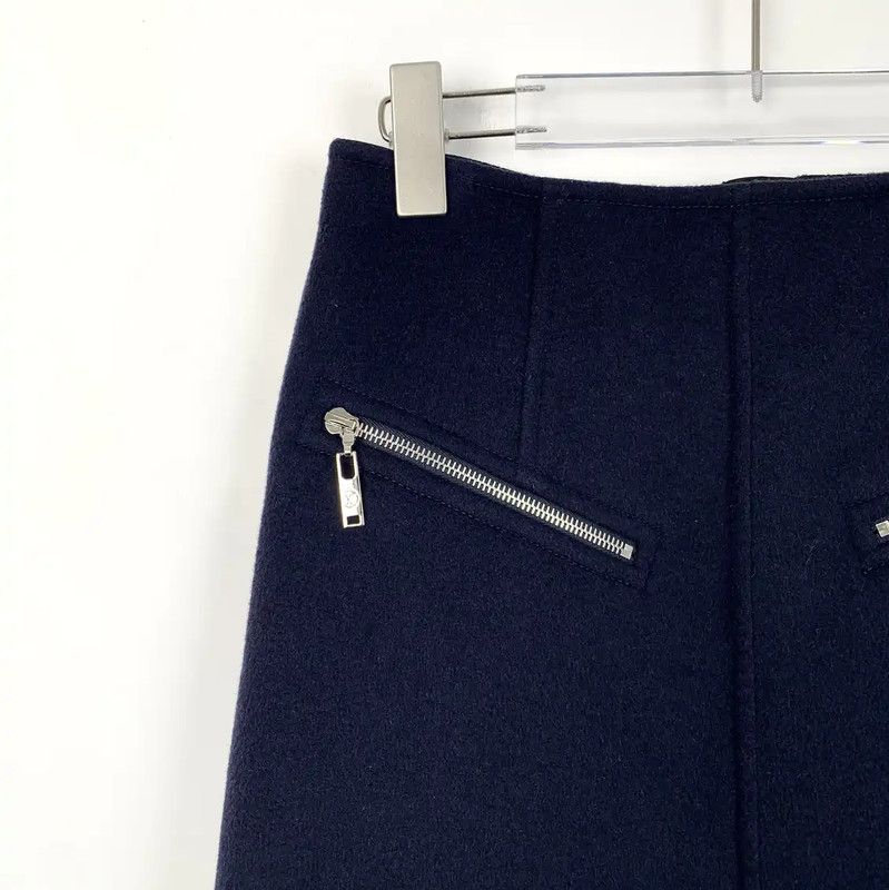 Louis Vuitton Louis Vuitton Navy Blue Women's Mini Skirt 0089 Size 23" - 3 Thumbnail
