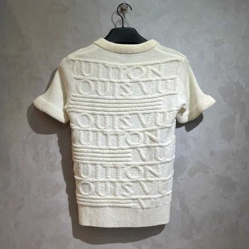 Louis Vuitton Louis Vuitton Ivory Cotton Women's T-shirt 0089 Size S / US 4 / IT 40 - 3 Thumbnail