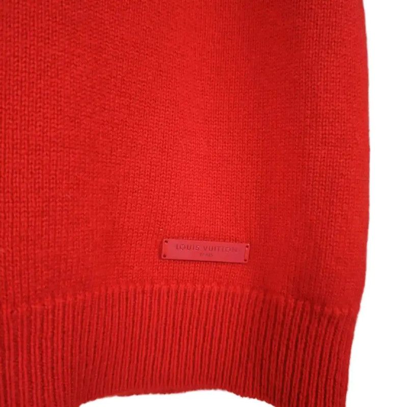 Louis Vuitton Louis Vuitton Red Short Sleeve Knit Sweater 0089 Size M / US 6-8 / IT 42-44 - 4 Thumbnail