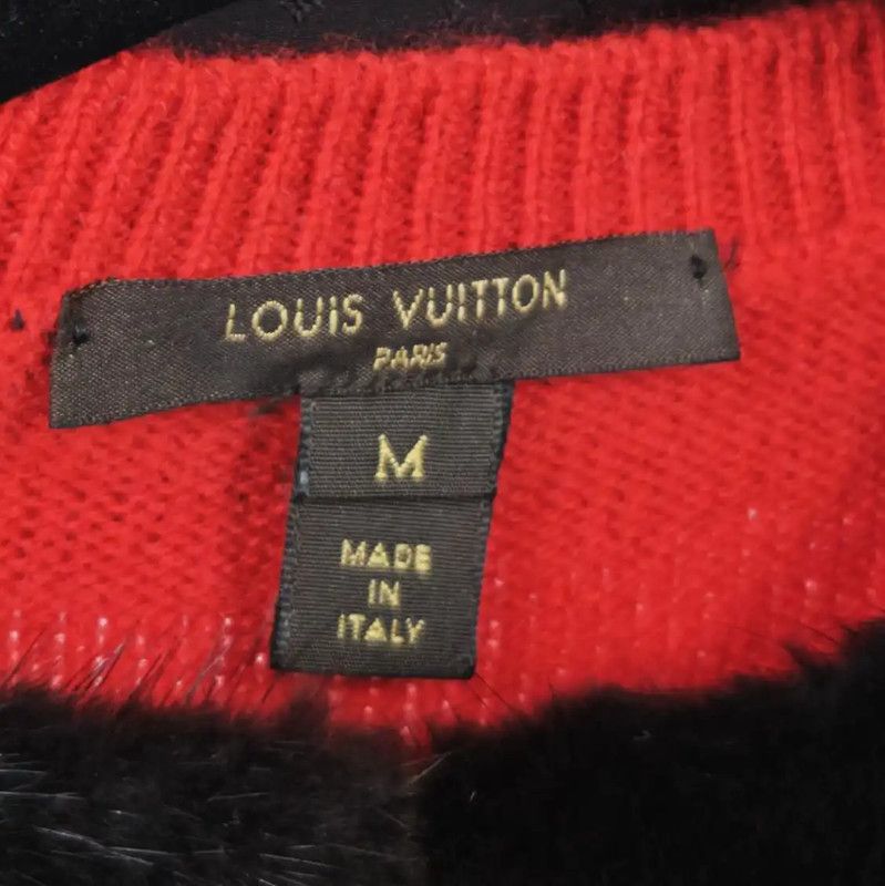 Louis Vuitton Louis Vuitton Red Short Sleeve Knit Sweater 0089 Size M / US 6-8 / IT 42-44 - 5 Thumbnail