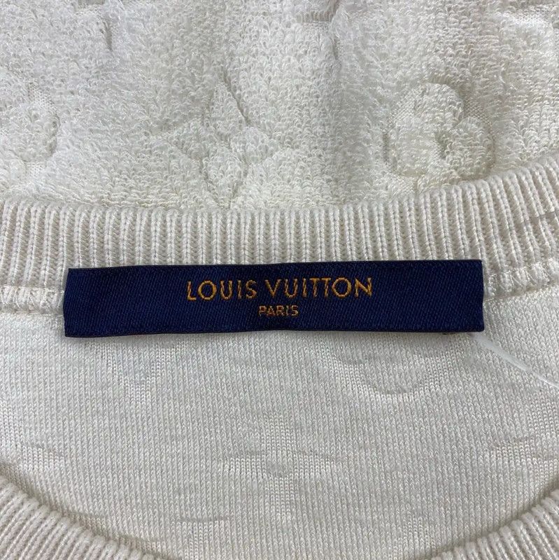 Louis Vuitton Louis Vuitton Cream Silk Women's T-Shirt 0089 Size M / US 6-8 / IT 42-44 - 4 Thumbnail