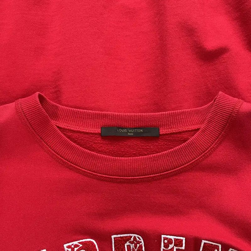 Louis Vuitton Louis Vuitton Red Women's Crewneck Sweatshirt 0089 Size L / US 10 / IT 46 - 4 Thumbnail
