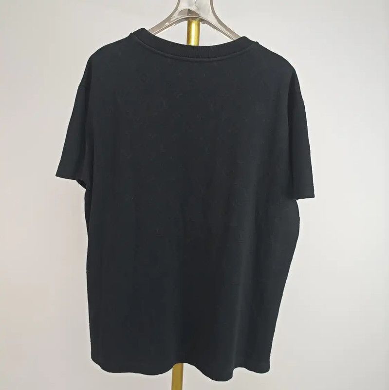 Louis Vuitton Louis Vuitton Black Cotton Logo Women's T-Shirt 0089 Size S / US 4 / IT 40 - 5 Thumbnail