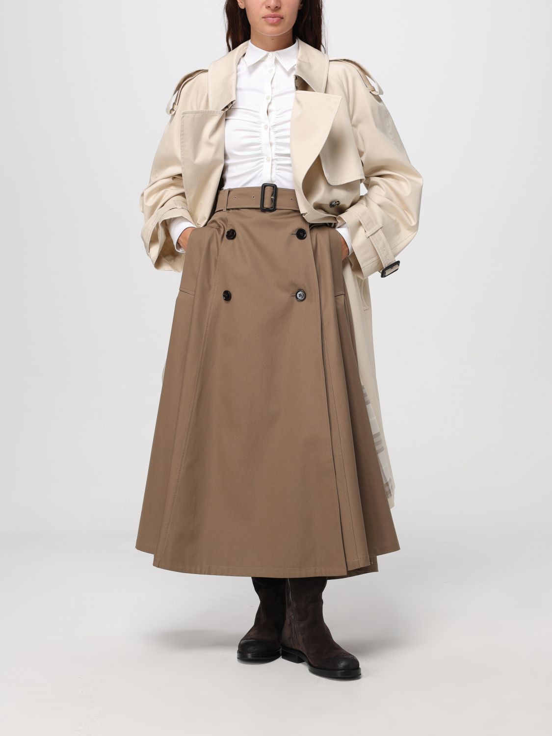 Burberry Burberry Skirt Woman Beige Size 28" / US 6 / IT 42 - 2 Thumbnail