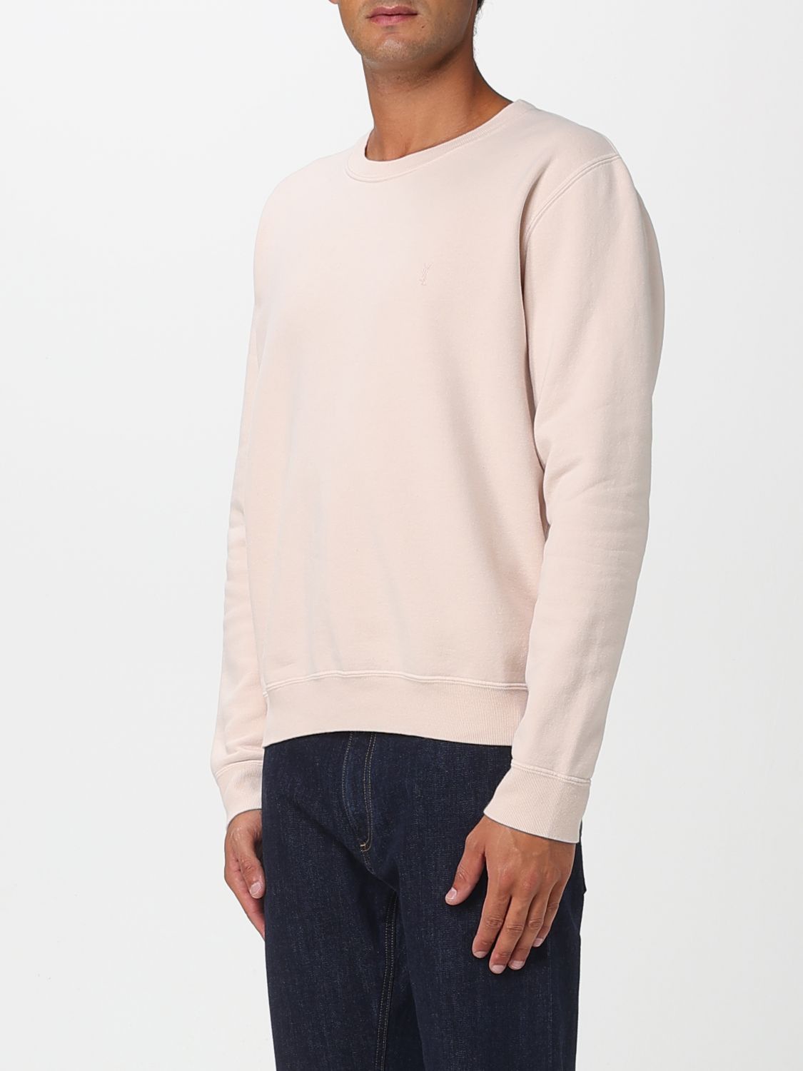 Saint Laurent Paris Saint Laurent Sweatshirt Men Pink Size US L / EU 52-54 / 3 - 3 Thumbnail