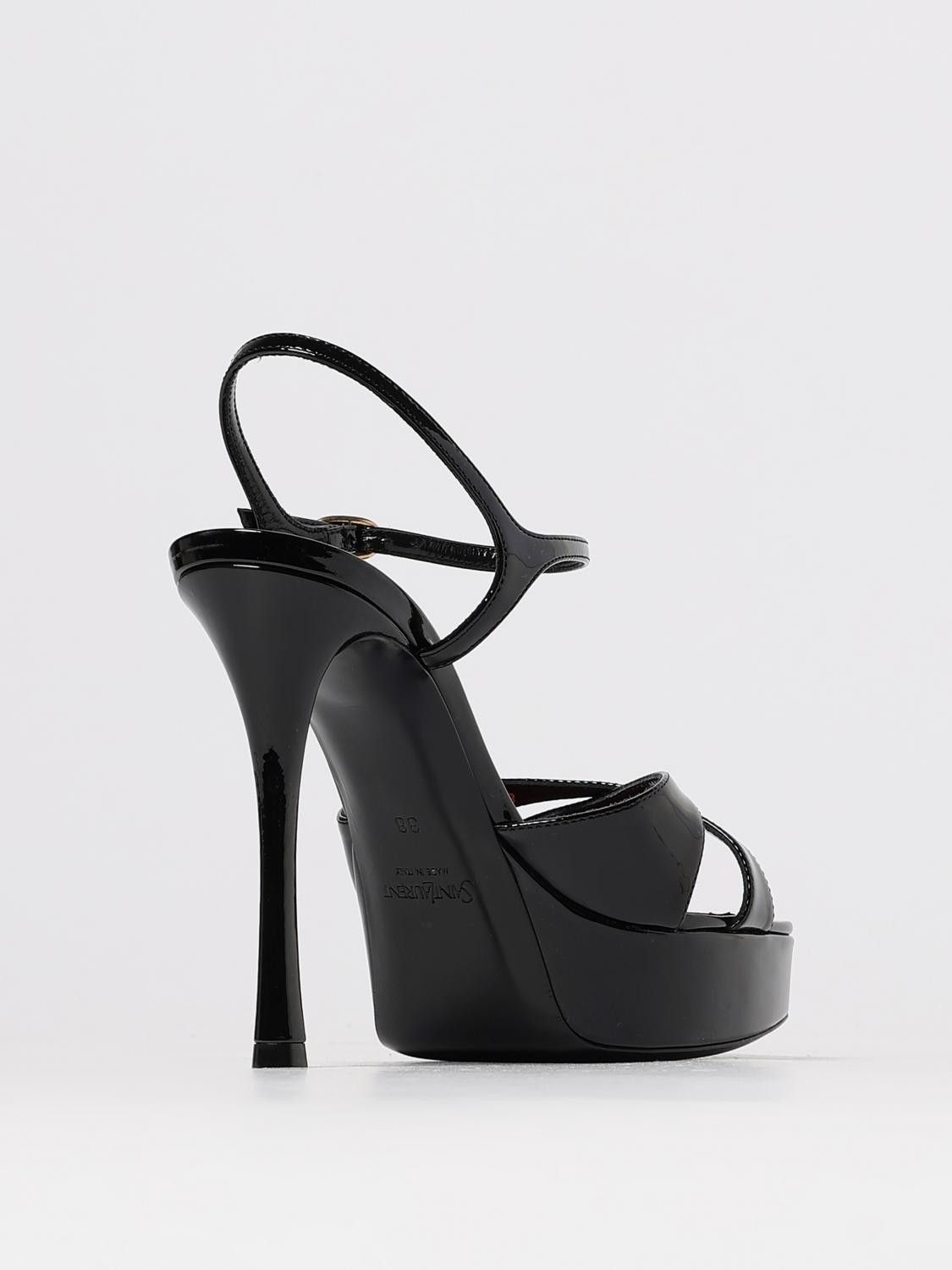Saint Laurent Paris Saint Laurent Heeled Sandals Woman Black Size US 7 / IT 37 - 3 Thumbnail