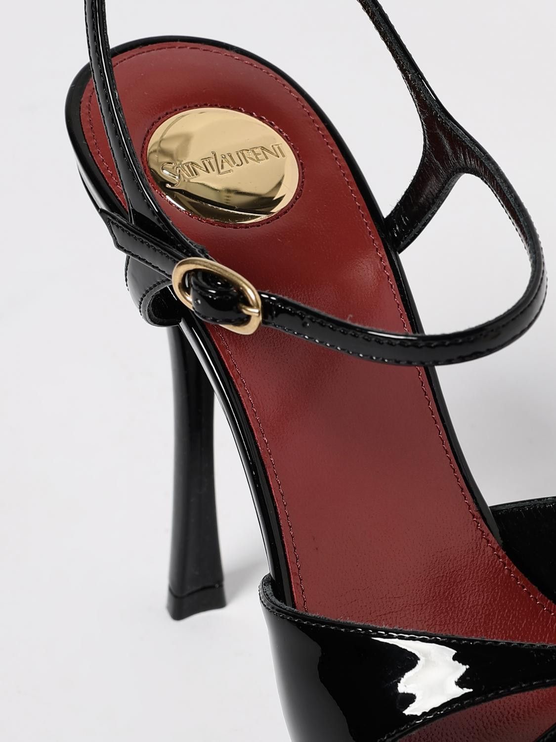 Saint Laurent Paris Saint Laurent Heeled Sandals Woman Black Size US 7 / IT 37 - 4 Thumbnail