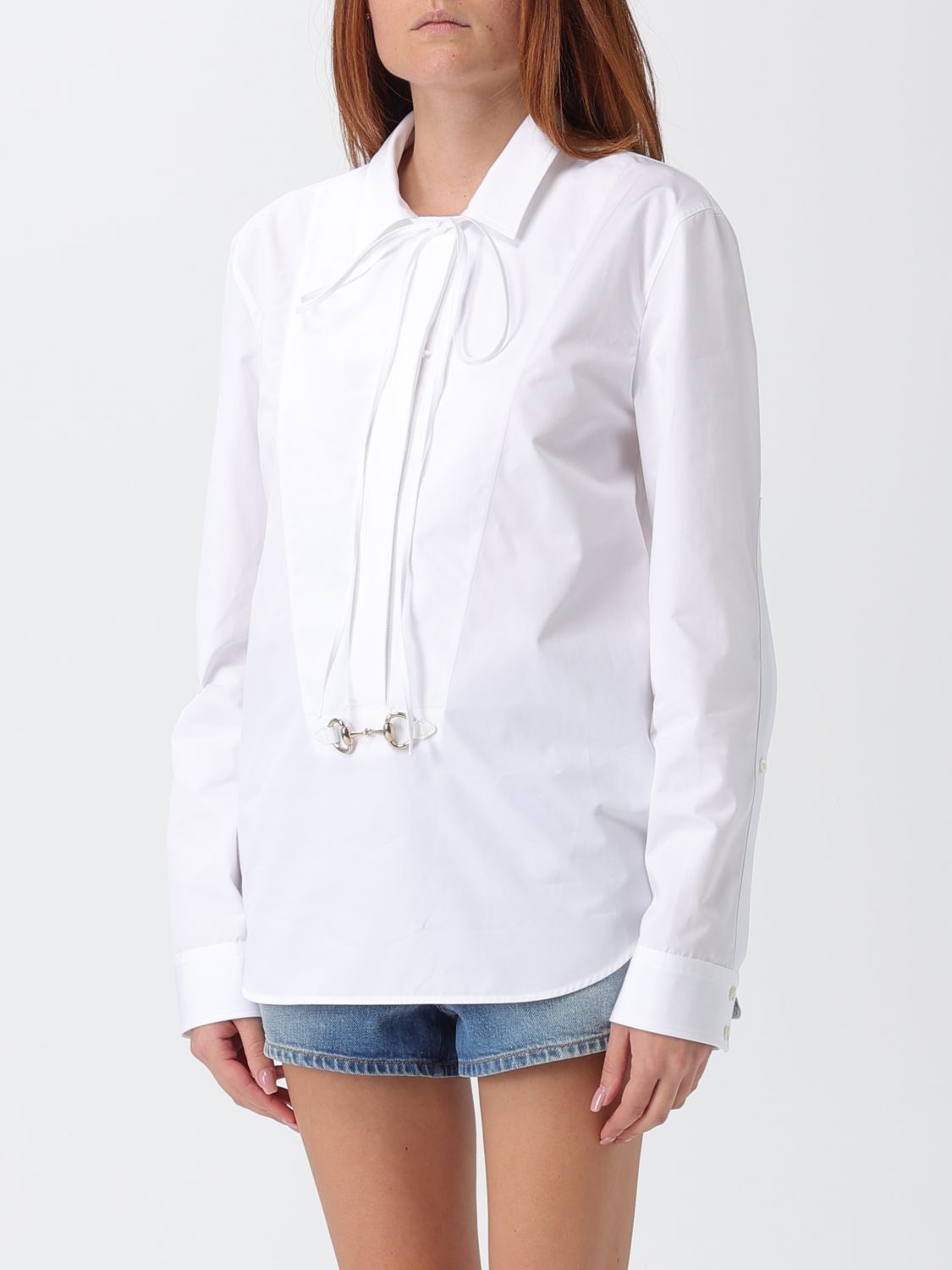 Gucci Gucci Shirt Woman White Size M / US 6-8 / IT 42-44 - 4 Thumbnail