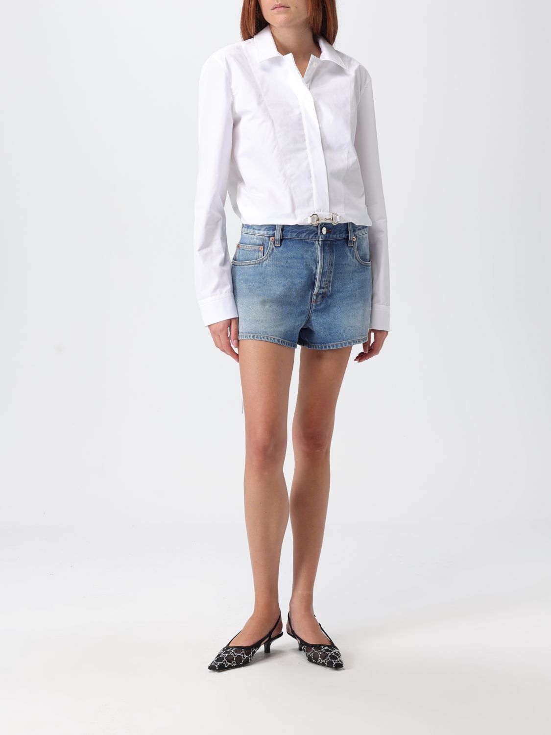 Gucci Gucci Shirt Woman White Size M / US 6-8 / IT 42-44 - 2 Thumbnail