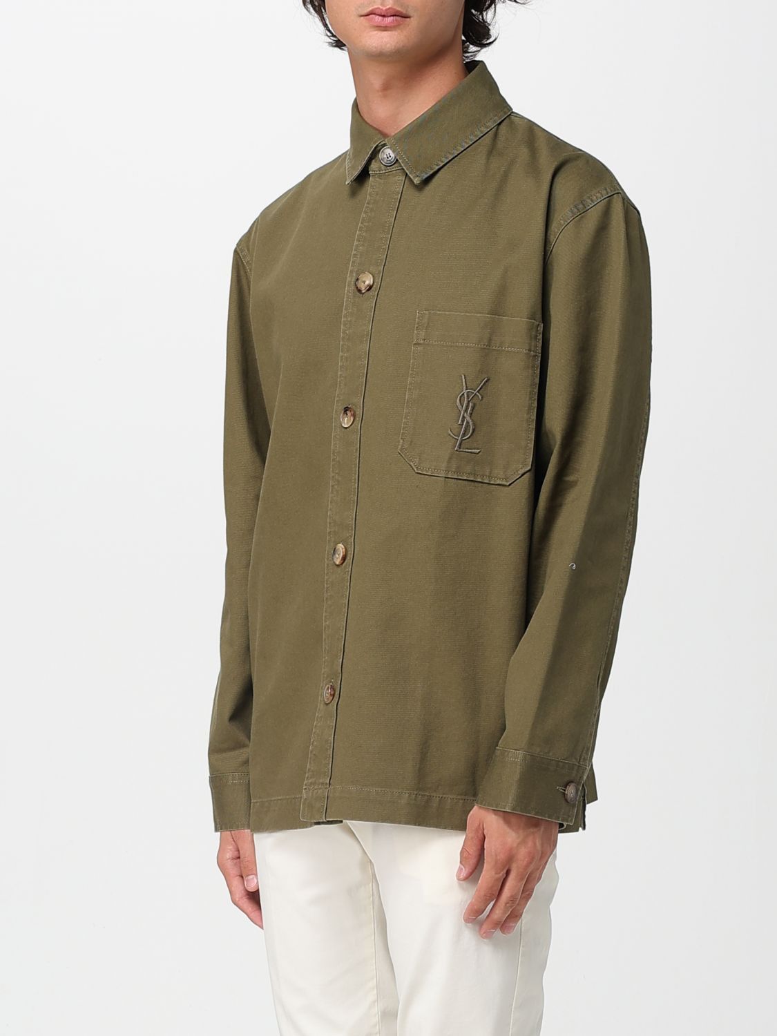 Saint Laurent Paris Saint Laurent Shirt Men Military Size US L / EU 52-54 / 3 - 4 Thumbnail
