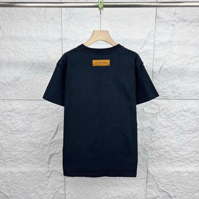 Louis Vuitton Louis Vuitton Women's Black Cotton T-Shirt 0089 Size S / US 4 / IT 40 - 2 Thumbnail