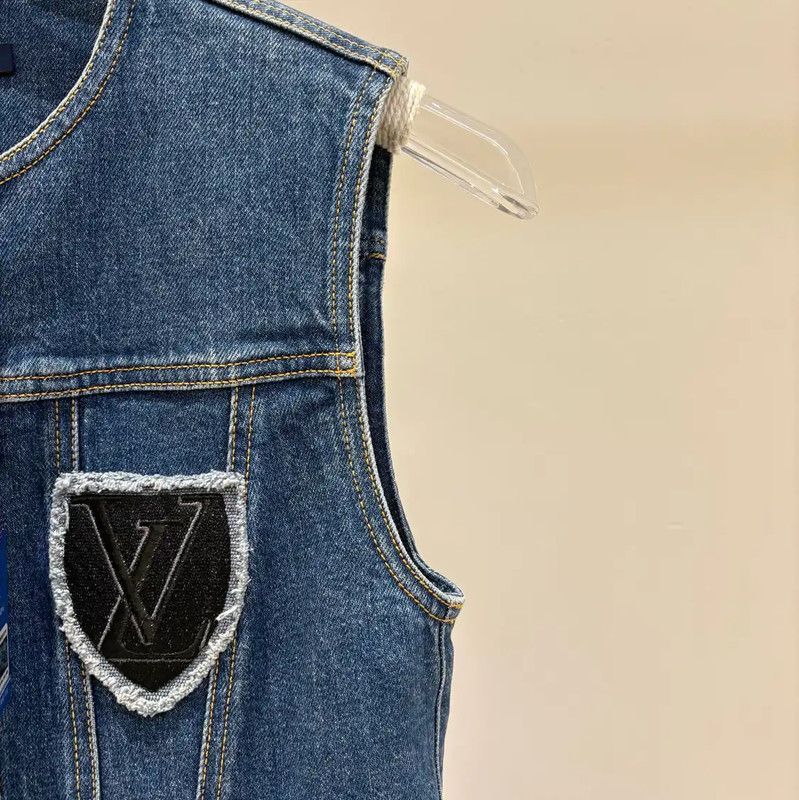 Louis Vuitton Louis Vuitton Short Sleeveless Denim Dress 0089 Size S / US 4 / IT 40 - 4 Thumbnail
