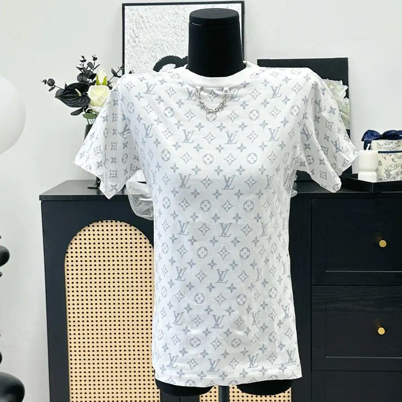 Louis Vuitton Louis Vuitton Summer White Cotton T-Shirt 0089 Size XS / US 0-2 / IT 36-38 - 3 Thumbnail
