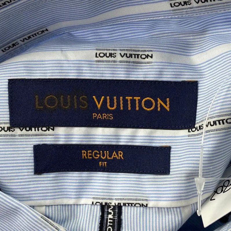 Louis Vuitton Louis Vuitton Blue Cotton Women's Shirt Size XXL 0089 Size XXL / US 16-18 / IT 52-54 - 5 Thumbnail