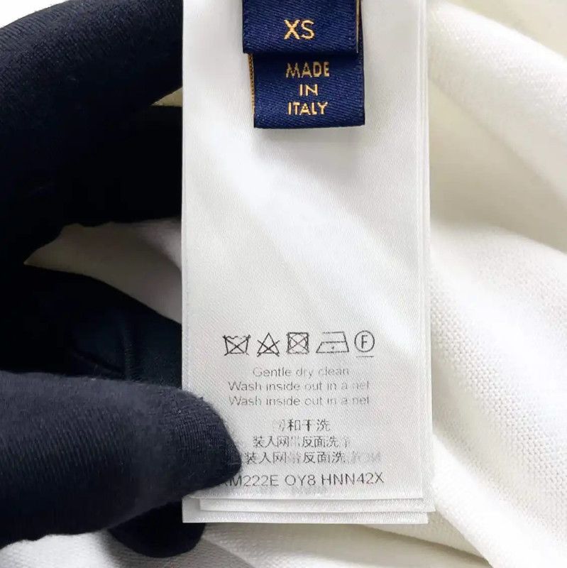 Louis Vuitton Louis Vuitton White Logo Cotton T-Shirt for Women 0089 Size XS / US 0-2 / IT 36-38 - 2 Thumbnail