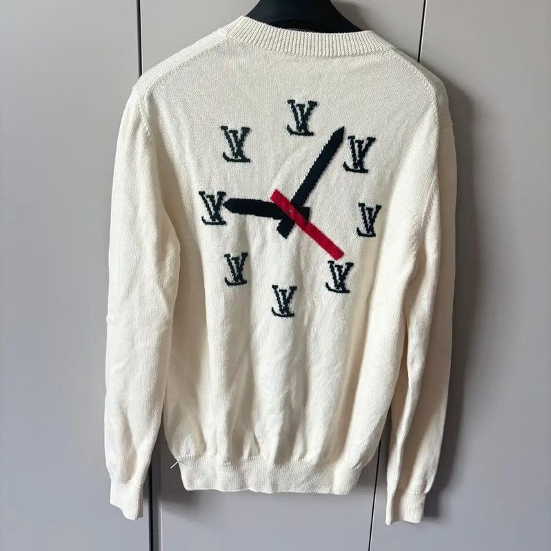 Louis Vuitton Louis Vuitton White Wool Women's Sweater 0089 Size L / US 10 / IT 46 - 2 Thumbnail