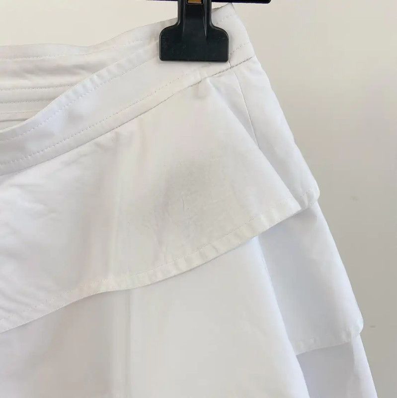 Louis Vuitton Louis Vuitton Summer White Cotton Mini Skirt 0089 Size 23" - 7 Thumbnail