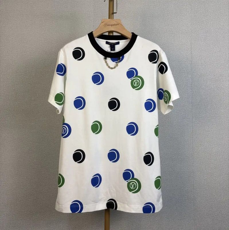 Louis Vuitton Louis Vuitton Summer White Cotton Printed Top 0089 Size L / US 10 / IT 46 - 5 Thumbnail