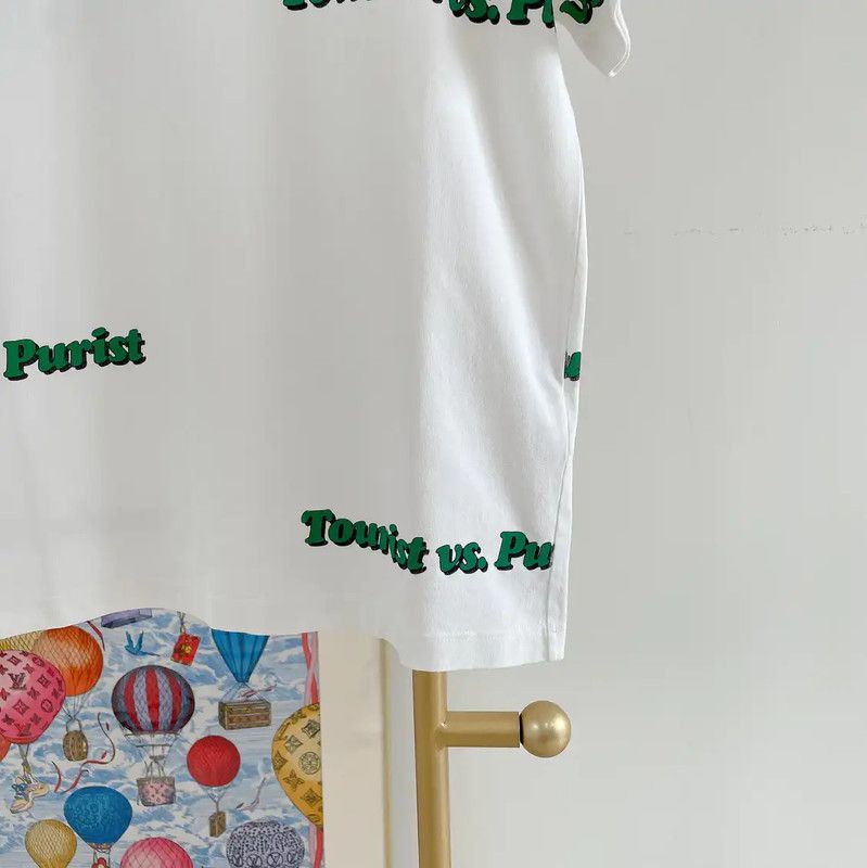 Louis Vuitton Louis Vuitton Summer White Cotton Logo T-Shirt 0089 Size S / US 4 / IT 40 - 4 Thumbnail