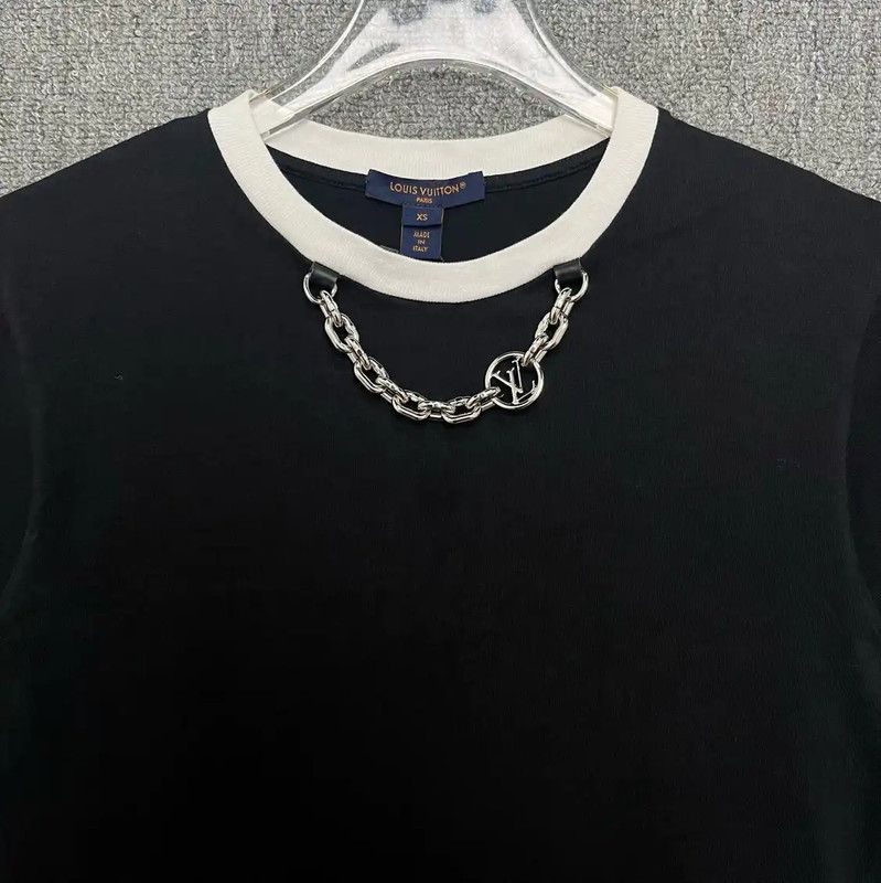 Louis Vuitton Louis Vuitton Black Cotton Women's T-Shirt 0089 Size XS / US 0-2 / IT 36-38 - 4 Thumbnail