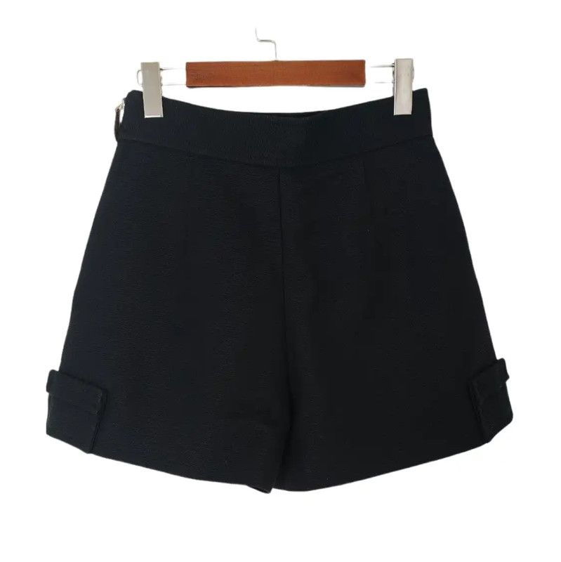 Louis Vuitton Louis Vuitton Black Cotton Women's Shorts 0089 Size 23" - 2 Thumbnail