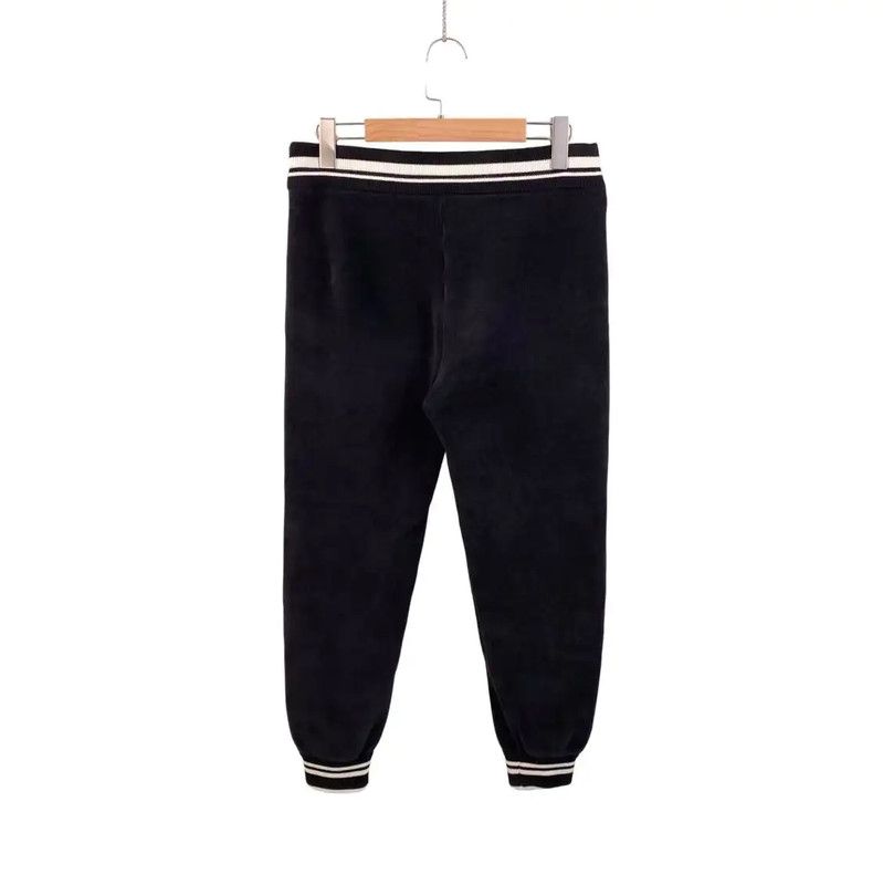 Louis Vuitton Louis Vuitton Black Wool Casual Pants 0089 Size 23" - 2 Thumbnail