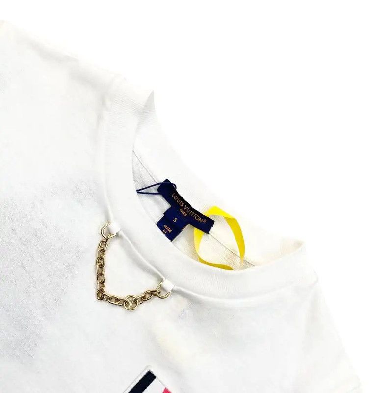 Louis Vuitton Louis Vuitton White Cotton Women's T-Shirt 0089 Size S / US 4 / IT 40 - 3 Thumbnail